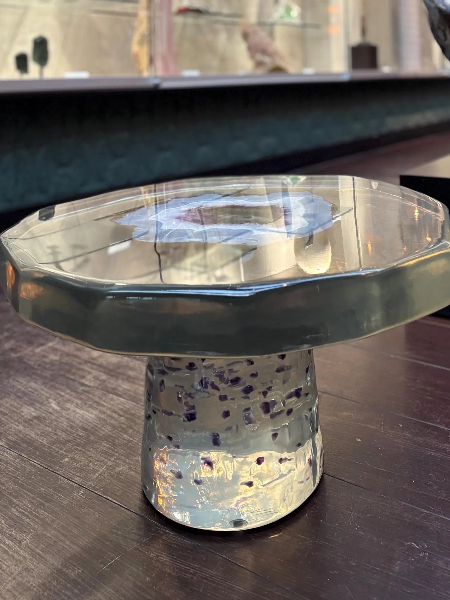 Table en améthyste personnalisée | Sculpture en géode d'agate | Œuvre d'art 3D | Leonardo Gravina