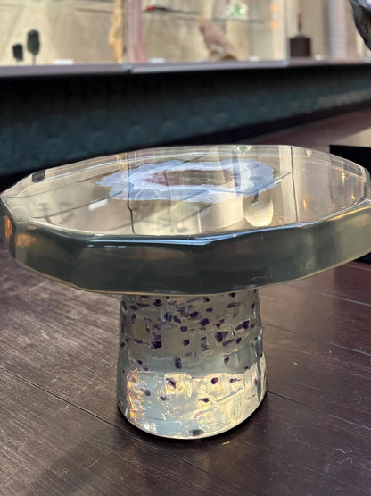 Table en améthyste personnalisée | Sculpture en géode d'agate | Œuvre d'art 3D | Leonardo Gravina