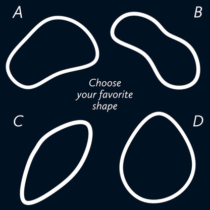 Black Organic Shape Table with 3D Gold Details (Custom)