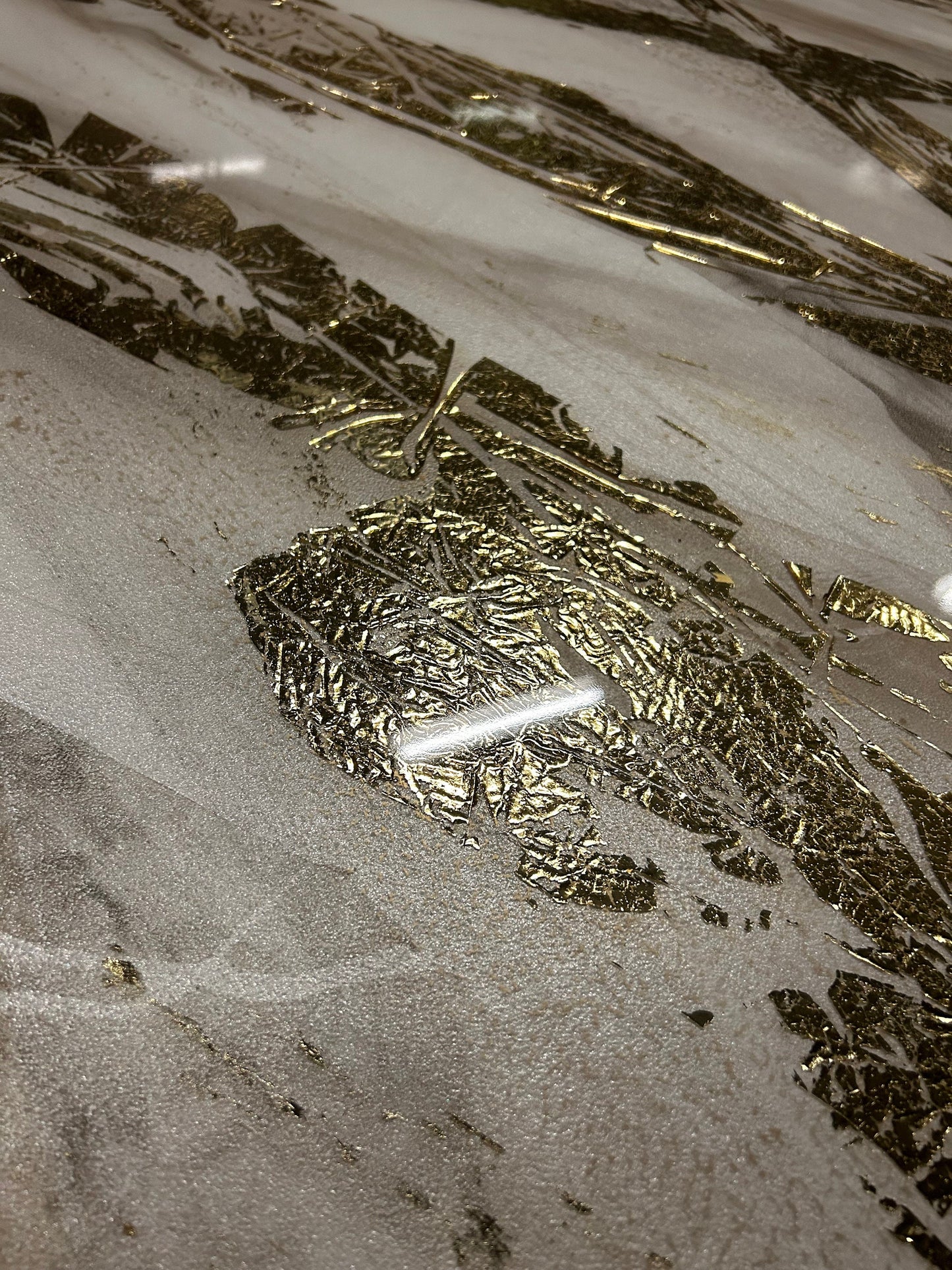Pearl Color Marble Design | Bright Gold