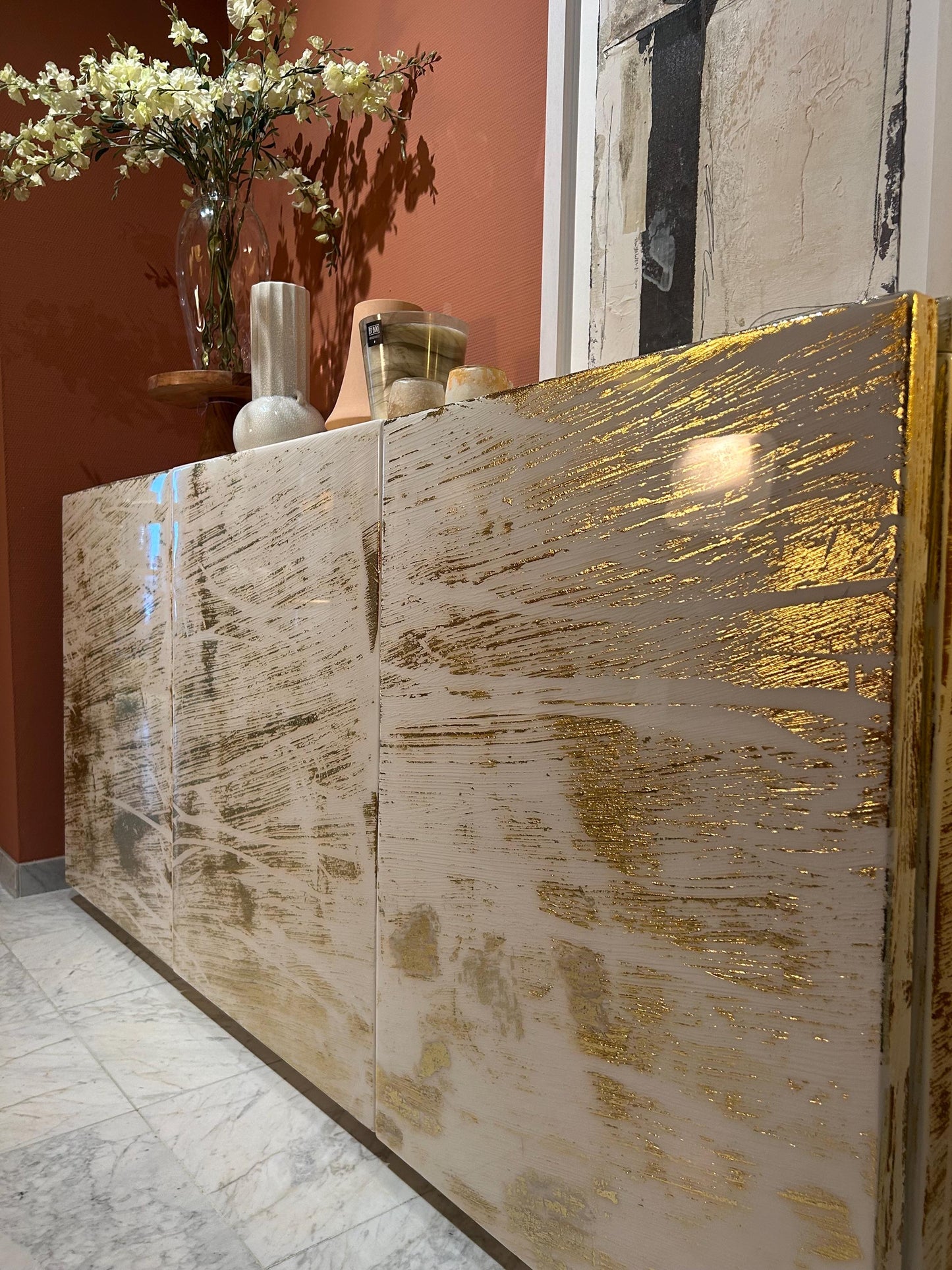 Bespoke Dresser | White and Gold