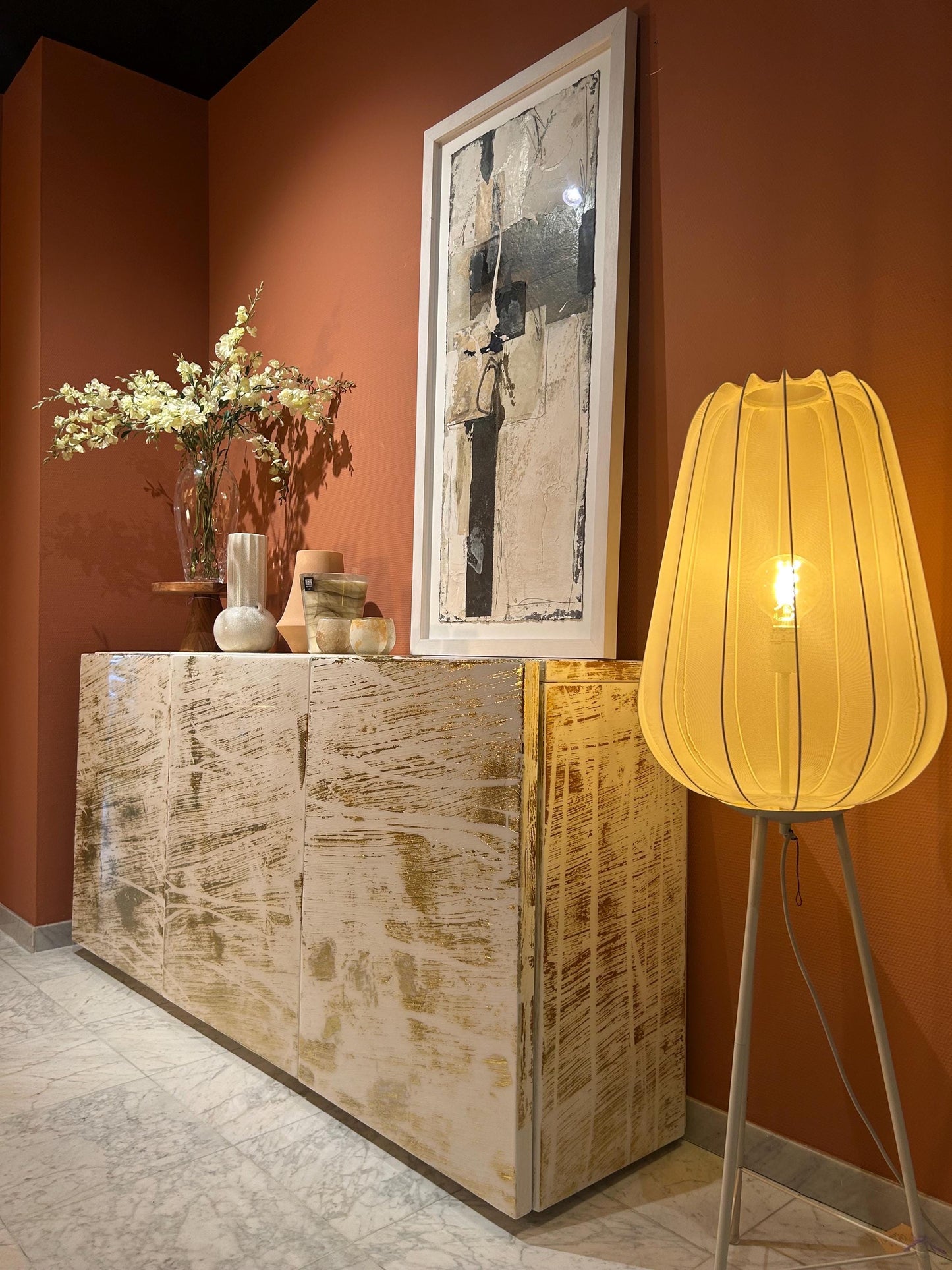 Bespoke Dresser | White and Gold