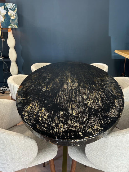 Bespoke Oval Dining Table | Black and Gold