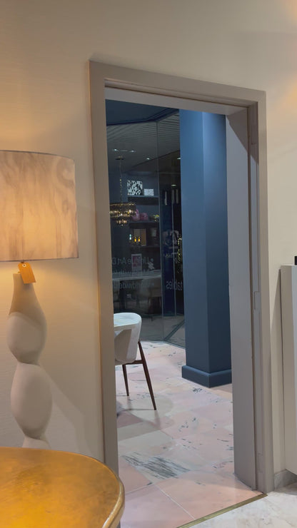 Silver & Gold Poured Resin Dining Table | Rounded Corners