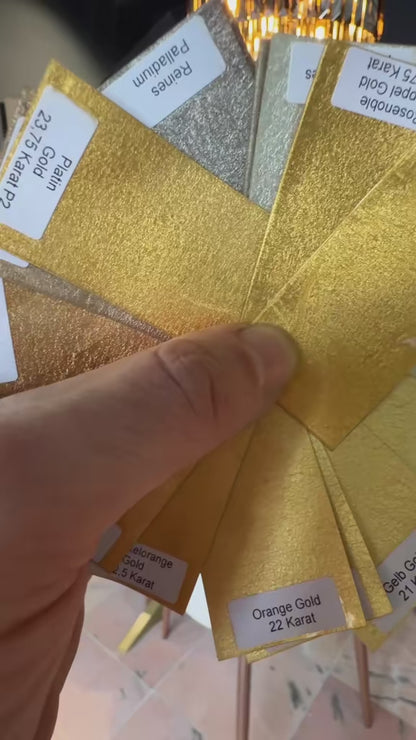 Feuilles d'or 24 carats pour table | Forme organique