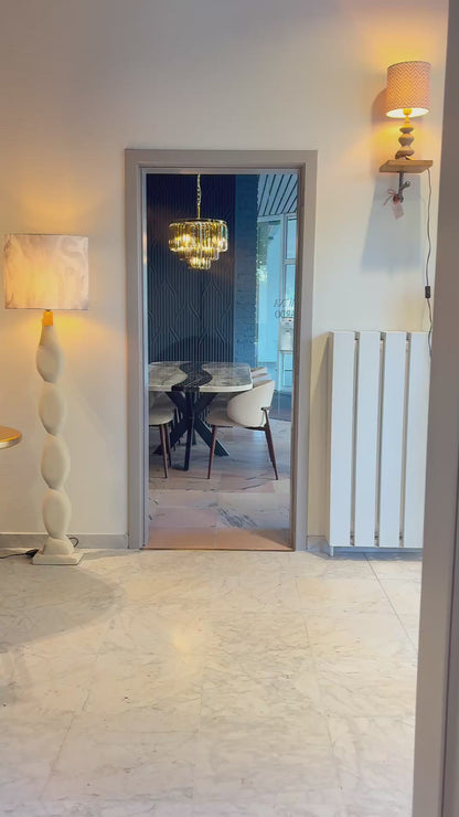 Black Resin River Table with Gold Sparkles (Luxury Handmade)