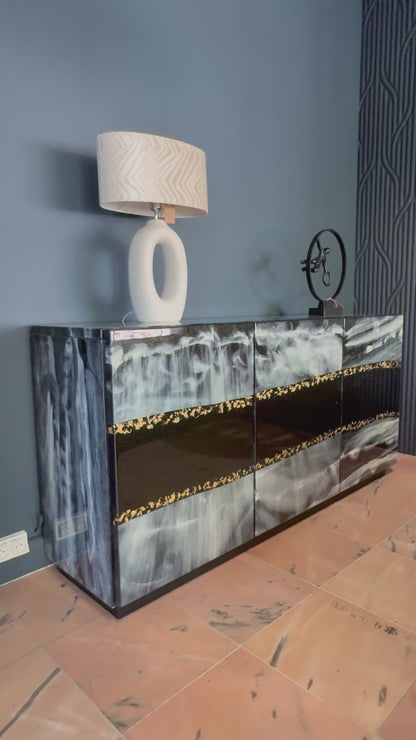 Beach Art Resin Sideboard (Custom Handmade)