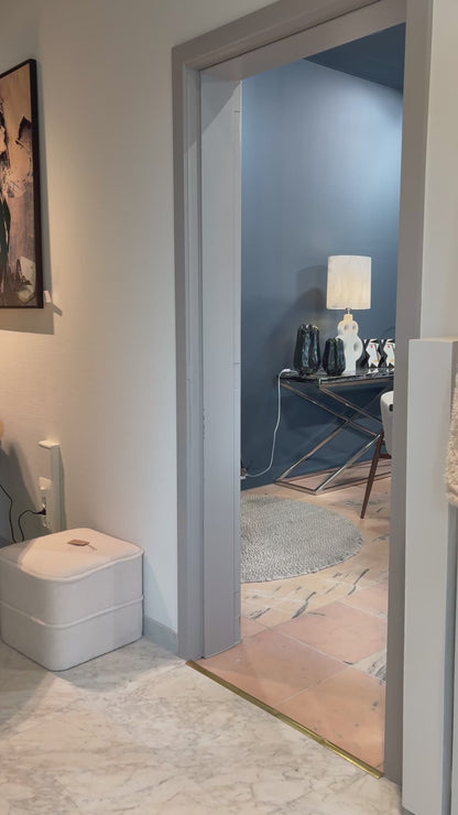 Dark Gold & Silver Resin Dining Table (Handmade)